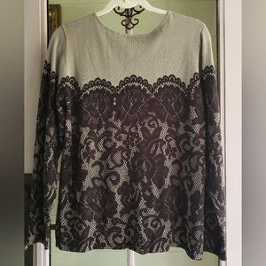 Bob Mackie Wearable Art Knit Top, Size M, never worn